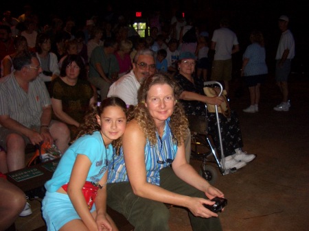 Waiting for the show to begin-DisneyWorld 2004