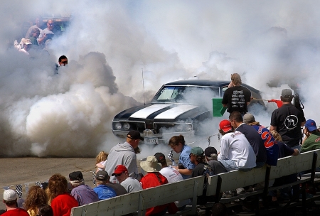 My Drag Car-at a Burnout Contest-FIRST PLACE!