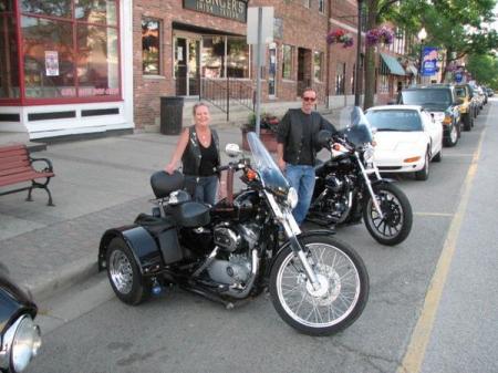 My little sister Lori and I with twin trikes