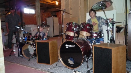 NATHAN AND TREY ON THE DRUMS