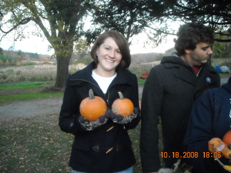 Danielle and her pumpkins