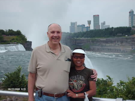 Cora and I visiting Niagara Falls in 2006.