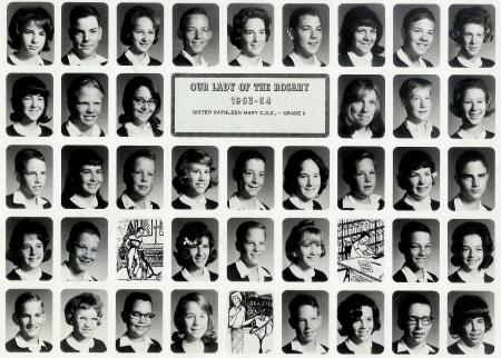 1963-64  8th grade - Sr. Kathleen Mary, teacher