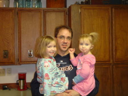 My husband Mark and my girls!