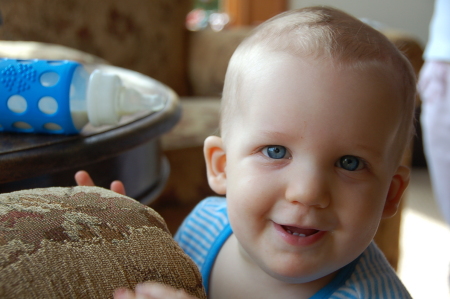 Ryan feeding himself!