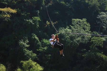 Zip lining in Mexico on Dec 9th 2010..