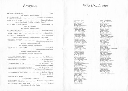Class of 1975 Graduation Program (Part 2)