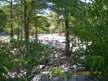 View from Bubba's Big Deck,  Guad. River