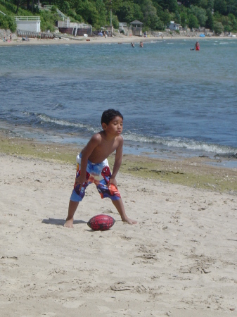 Football on the beach