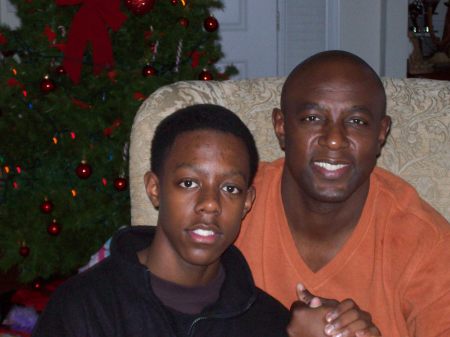 Me and my son (stedman) xmas 2007