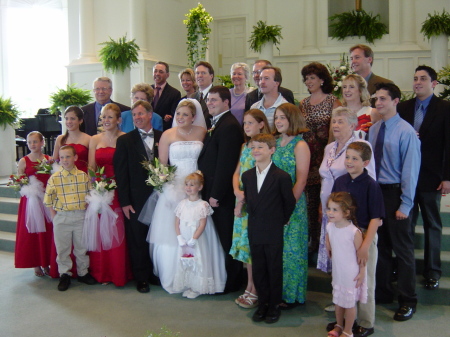 Many of the Baldwin Clan at a Wedding