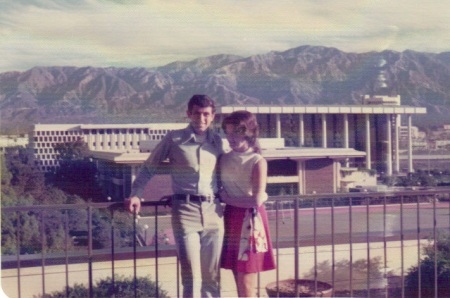 College Sweethearts overlooking College Campus