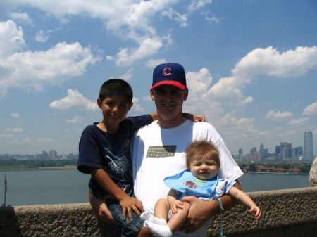Michael & The Boys at the Statue of Liberty