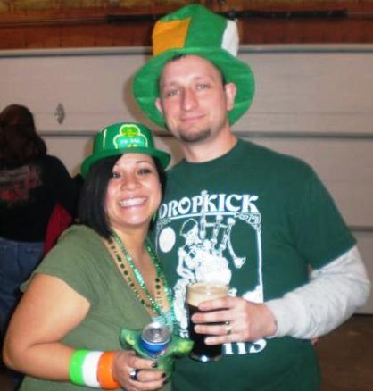 Our wedding anniversary (& St. Pat's)