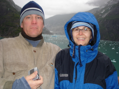 Don & I on Alaska cruise, brrrrr!