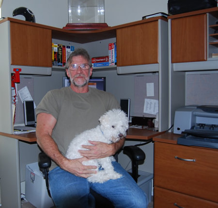 Me and Gus in the office