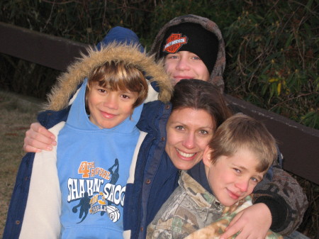 My wife and kids at Brasstown Bald