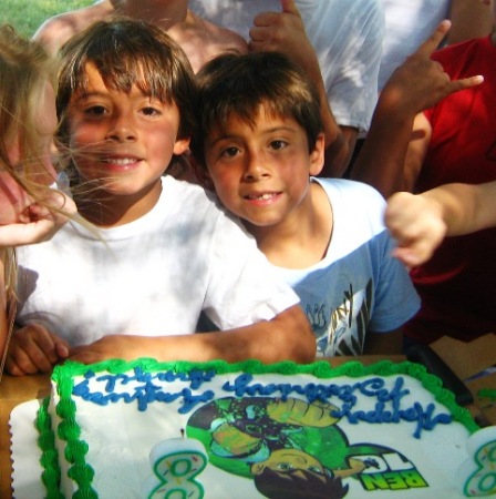 My sons on their 8th Birthday (July 2,2008)