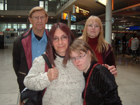 Maggie at the airport in Nürnberg.