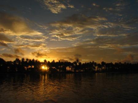 Sunrise over the atoll