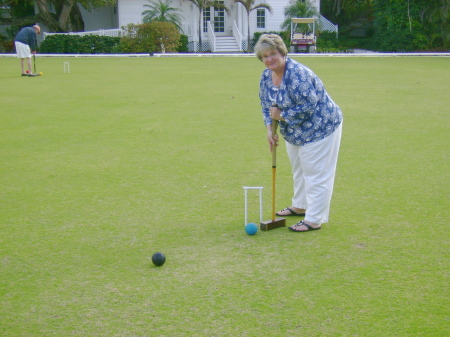 Ann on the Croquet Court