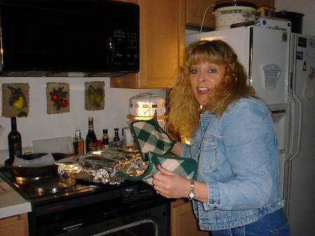 debby cooking for my husbands 40!