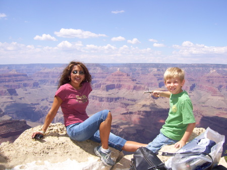 with great-nephew Anthony at Grand Canyon