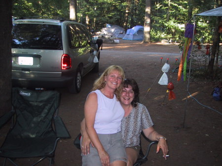 Gina and I camping