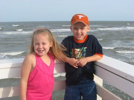 Cassie and Garrett on the pier.