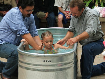 Baptizing Kiah!