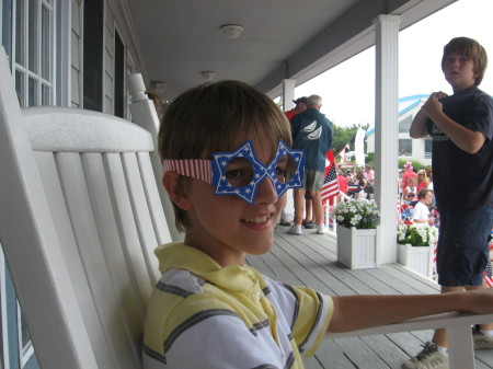 Nick watching the July 4th Parade