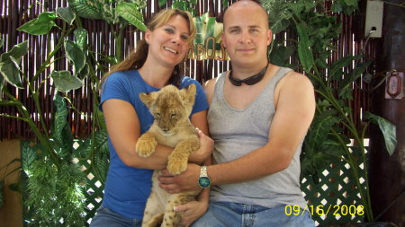 Me & friend Kenny w/ baby Lion