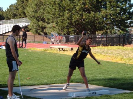Angelica Throwing Shot-put for Andrew Hill