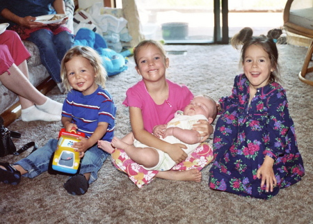 My Four Grandchildren together at last 6/08