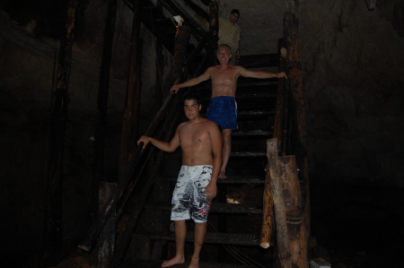 Stephen and I entering a cenote