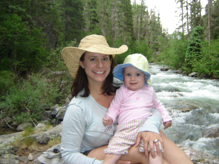 Chrissy and Bella by Vallecito Creek in SW CO