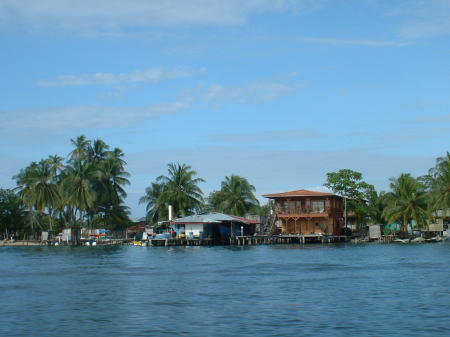 Entering harbor at Bocas  Del Toro