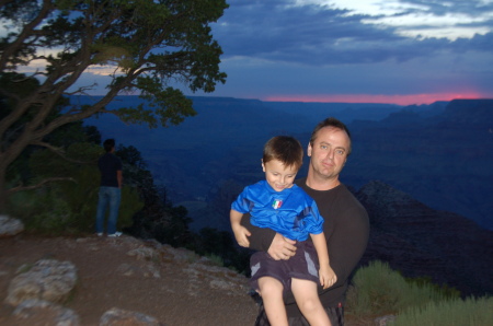 Dante (son) and I at the Grand Canyon