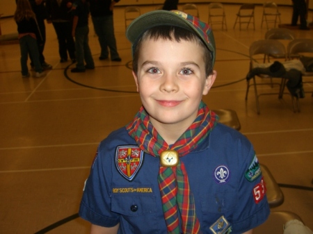 Nicholas earning Webelo rank 2008