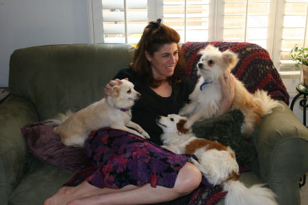 Sharon and our doggies!