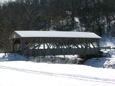 A covered bridge in Scottown Ohio