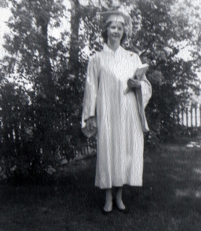 Rhoda in cap and gown, May of 1961