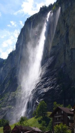 The waterfalls in Interlaken
