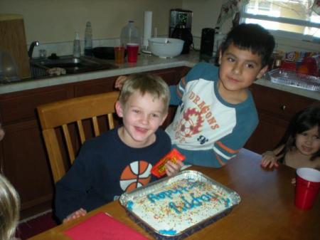 Grandsons Brendan and Anthony