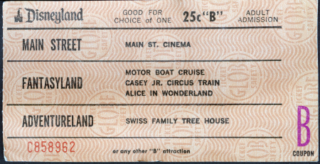 B Ticket - 1960's