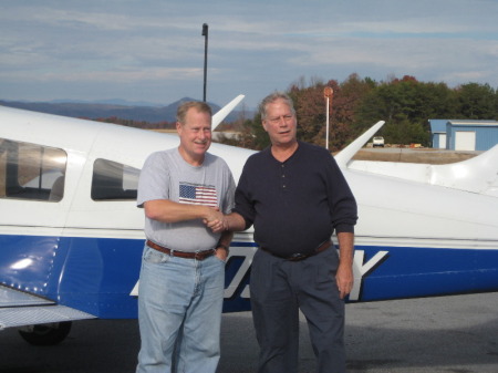 don and randy and plane