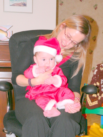 Christine with her niece Lily Xmas 2007