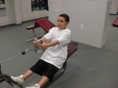 My son working out.