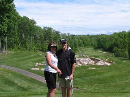 Golfing up at Lake Joseph