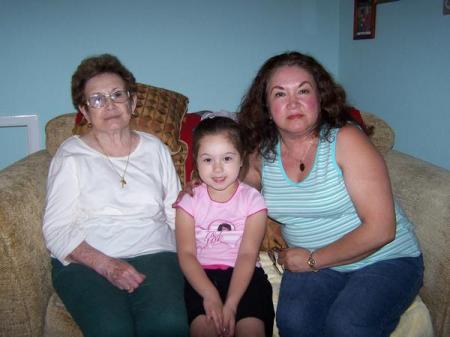 MYSELF, MY MOTHER WITH GRANDDAUGHTER.